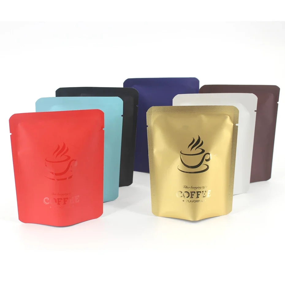 Custom Quality Small Sachet Drip Coffee Sugar Kraft Paper Pouch Bag Packaging