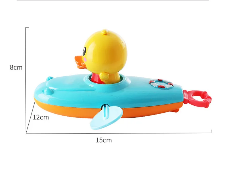  Детская игрушка для игры в воде ванну цепочка гребная лодка плавающая мультяшная утка младенцев раннего развития Пляжная ванной
