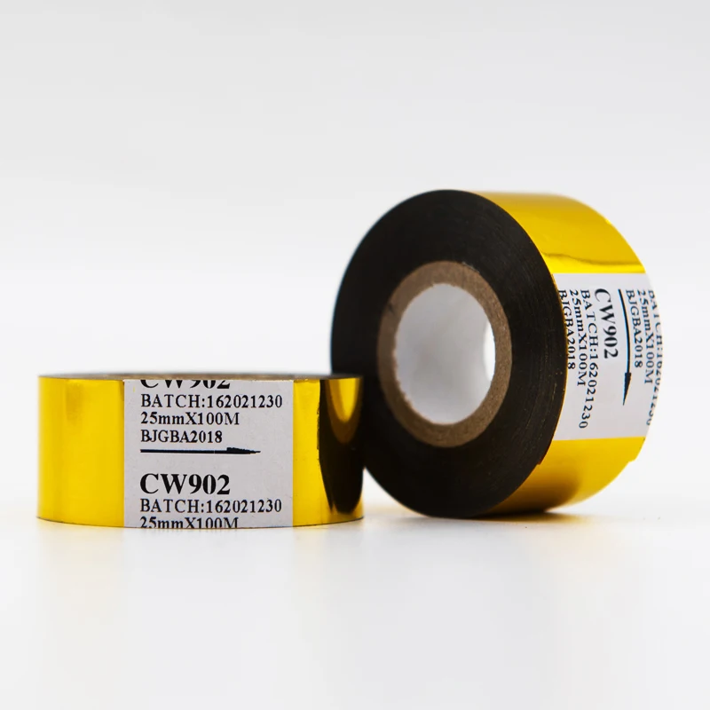 Black Hot Stamp Foil 30mm Date Coding Ribbon Stamping for Batch Printing