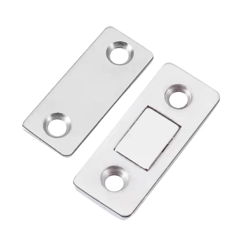 Square plate shape Strong Magnetic Door Catch Closer Cabinet Door Catches Latch Furniture Doors Magnet Stop Catch