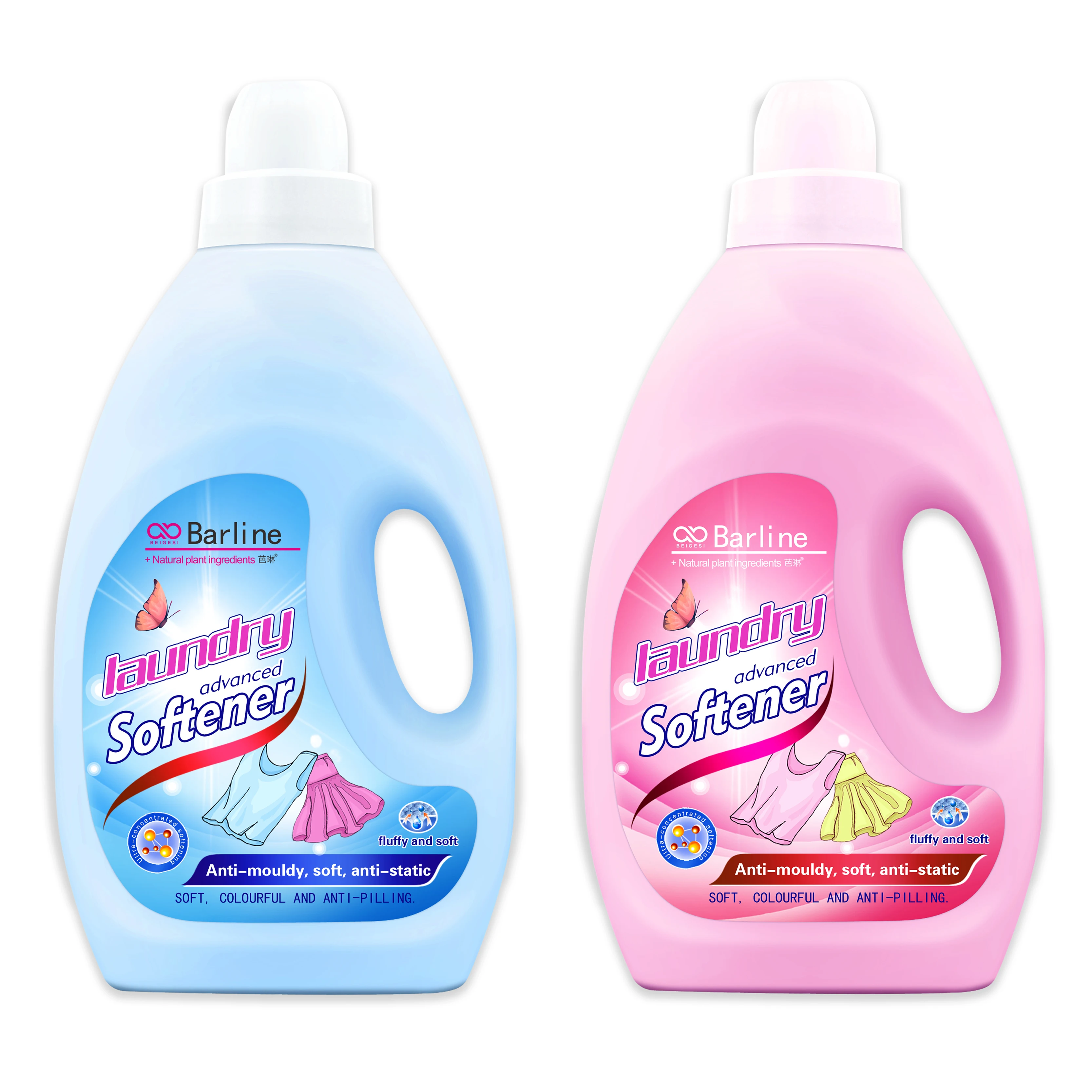 Customizable 2 Liter Disposable Bottle of Natural Scent Fabric Softener Liquid Detergent for Clothing Apparels
