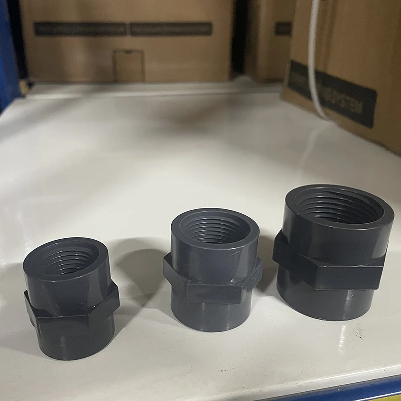 Hot sales Cheaper price DN15-DN50 DIN UPVC Standard Female Adaptor Double Threaded compression fitting double fittings connector