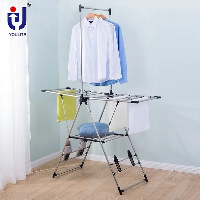 Fashion Steel Butterfly Clothes Airer Folding Drying Rack