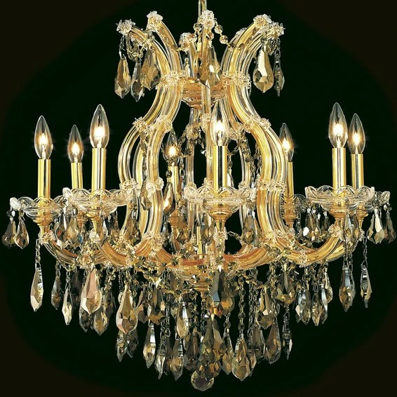 Cognac crystal golden chandelier lighting indoor decoration candle lamp chandelier wholesale price hot sale glass lighting