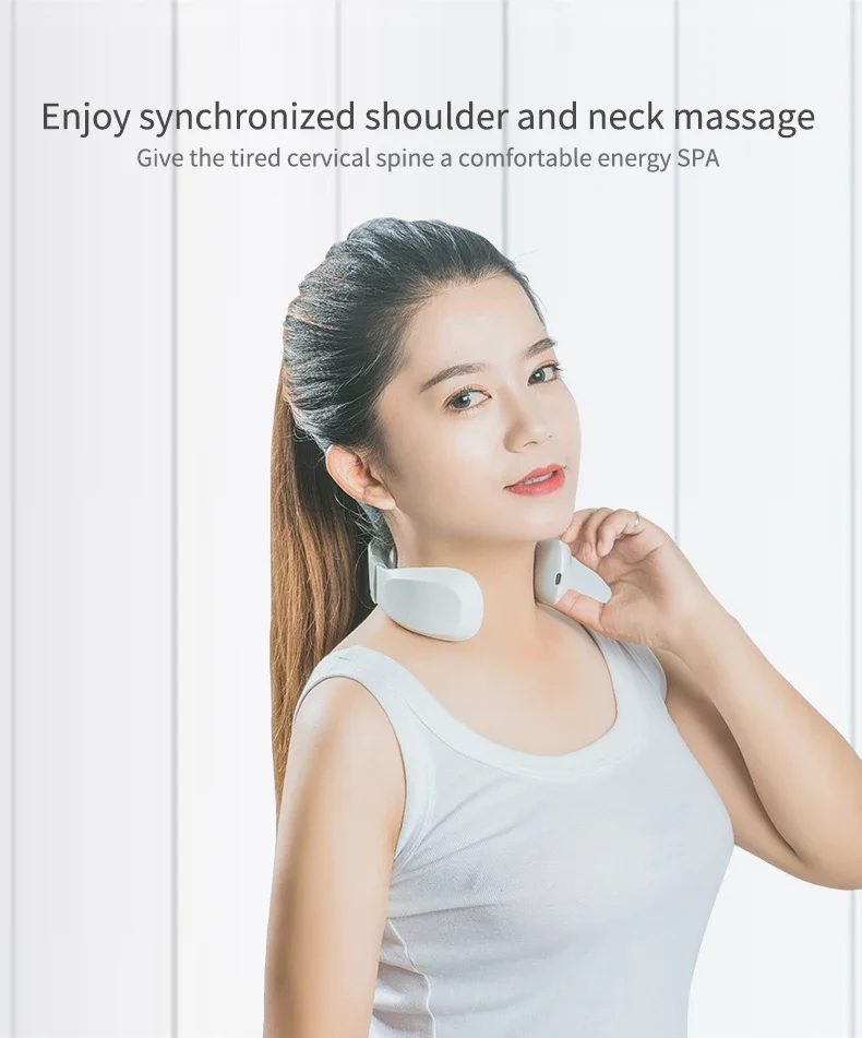 Wholesale Cervical Neck Massager 15 Gears Mini Smart TENS Portable Rechargeable EMS Pulse Electric Neck Massager