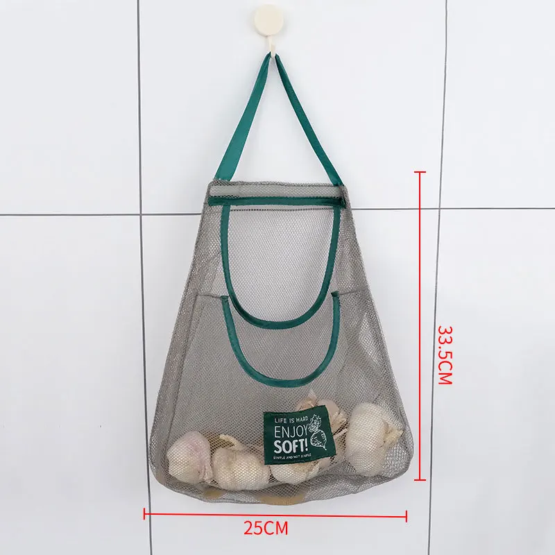 Kitchen Bag Organize Nylon Mesh Shopping Bag Mesh Bags With Drawstring For Fruit And Vegetables
