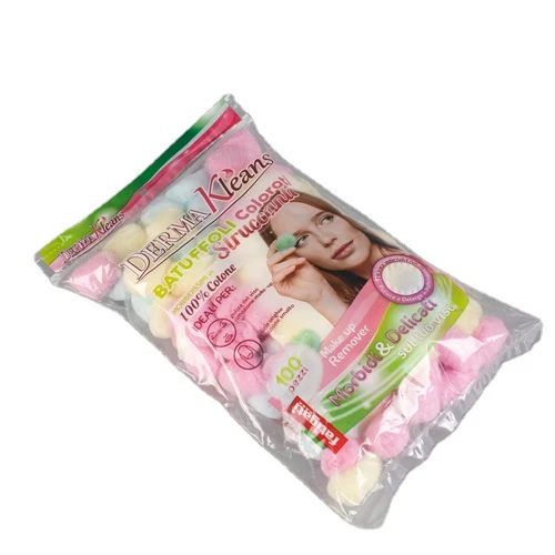 Well designed absorbent cotton balls organic colorful ball 100pcs colourful cosmetic absorbent cotton balls