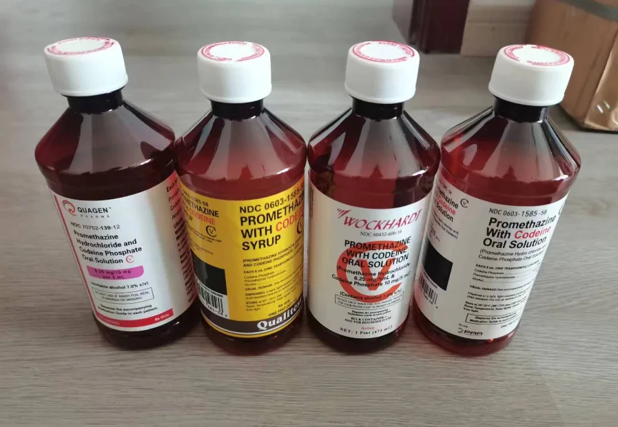 16oz 473ml Empty Amber Cough Syrup Wockhardt Hi-tech Tris Plastic Bottle with CRC Lids and Aluminum Foil Seals