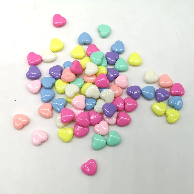 10 MM ACRYLIC HEART BEADS STAR beads macaron disperse candy color DIY material string beads accessories