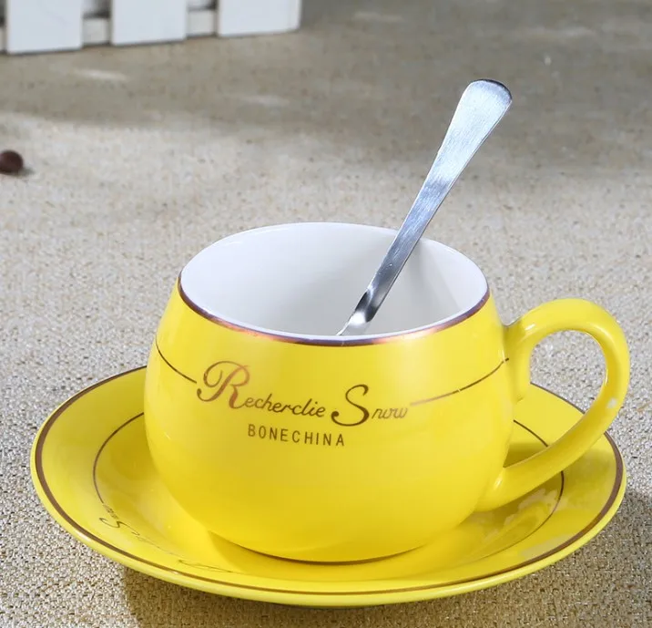 
Ceramic Wedding Gift Box Coffee Cup and Mugs Set Saucer and Spoon Porcelain Mug Tea Set 