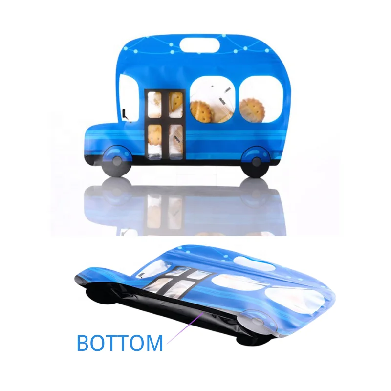 Resealable Ziplock Car Shaped Stand Up Pouch Packaging Doypack Food Snack Storage Zipper Bag