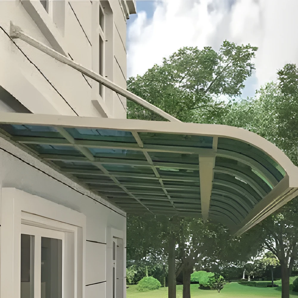 Modern Aluminum Pergola With Polycarbonate Roof Rainproof Garden Gazebo Canopy Shades