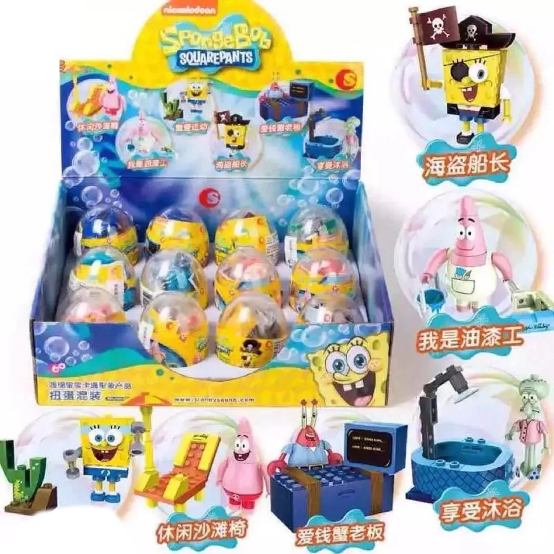 Creative New Cartoon Hello KT Kids Twisted Egg Plastic Capsule Ball Toys Children Puzzle Block Toys For Vending Capsule Toys