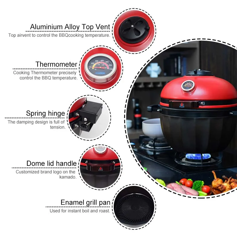 camping japanese infrared pizza bbq smoker barbecue home grill indoor with kamado grill accessories bbq grill tools set