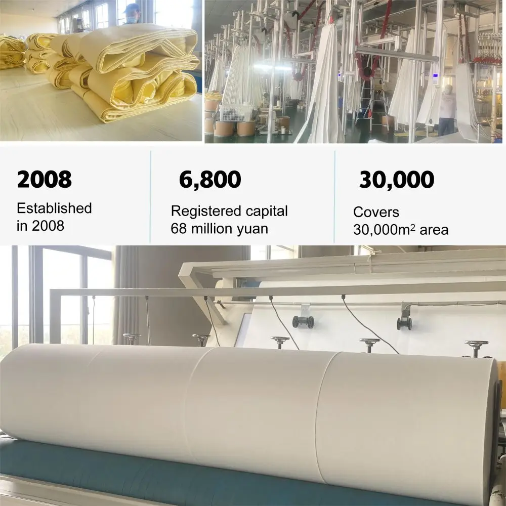 Custom made hot selling P84 compound nomex fiberglass material filter bags for cement industry power plant air filtration