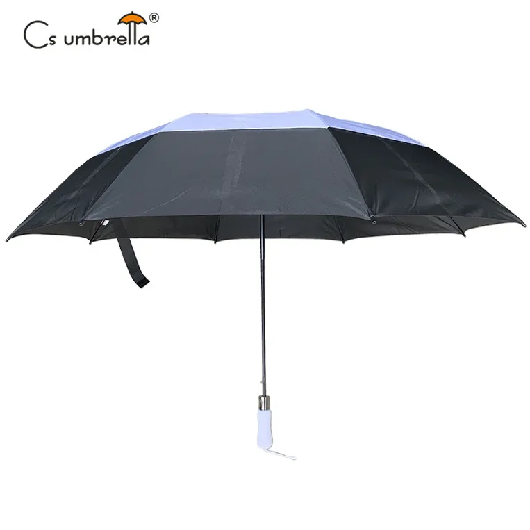 YS-2011 Manufacturer Supply 2 Folding Umbrella Double Layer Portable Windproof Custom Big Size Auto Open Golf 2 Folding Umbrella
