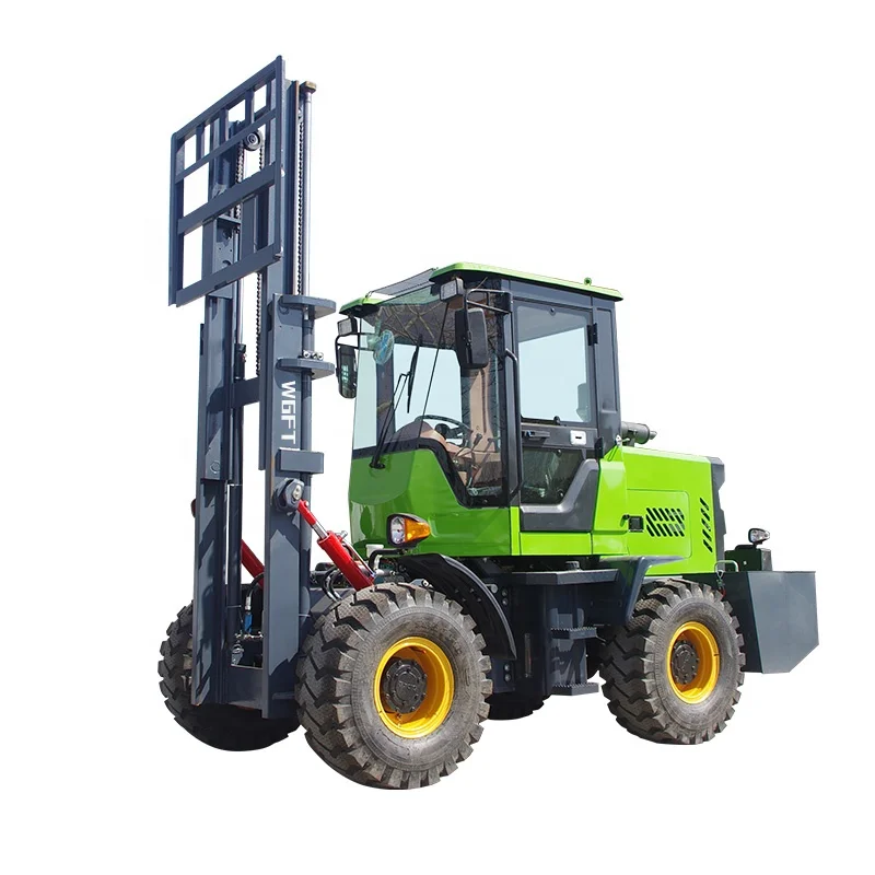 WGFT Discount Diesel Forklift Truck Cheap Non-Slip Off-road Tire 3-6 Ton All Rough Terrain Off-road Fork Lift Forklift