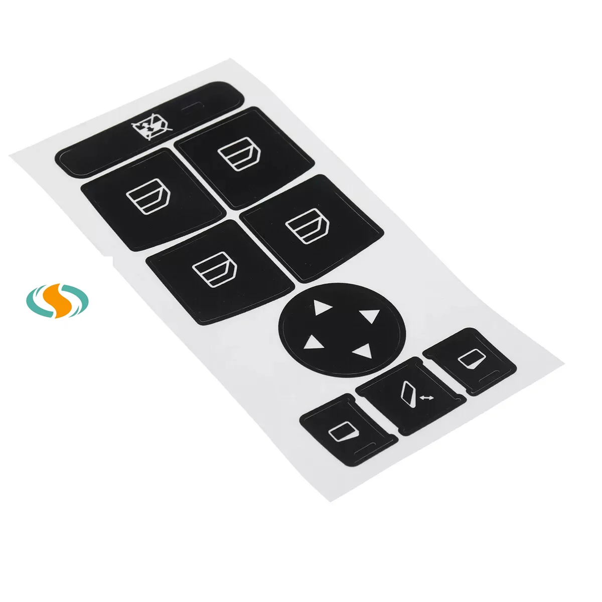 Black Window Switch Button Repair Decal for Mercedes Benz Cars Accessories Type