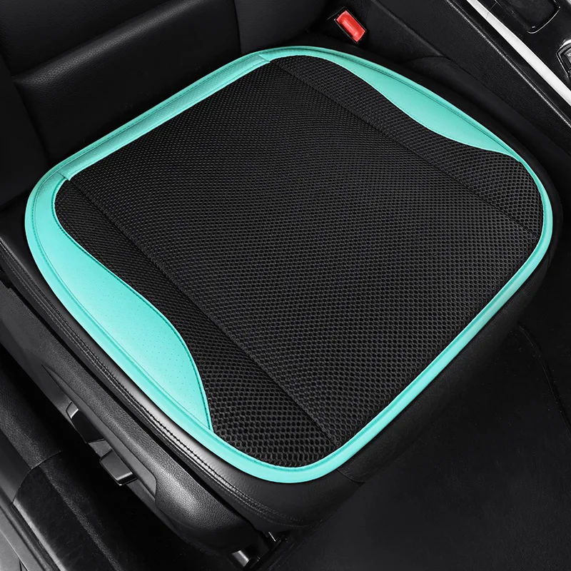 Summer Ventilated Car Truck Seat Cushion with USB Fan Woven Office Cushion Cigarette Lighter for Office or On-the-go Comfort