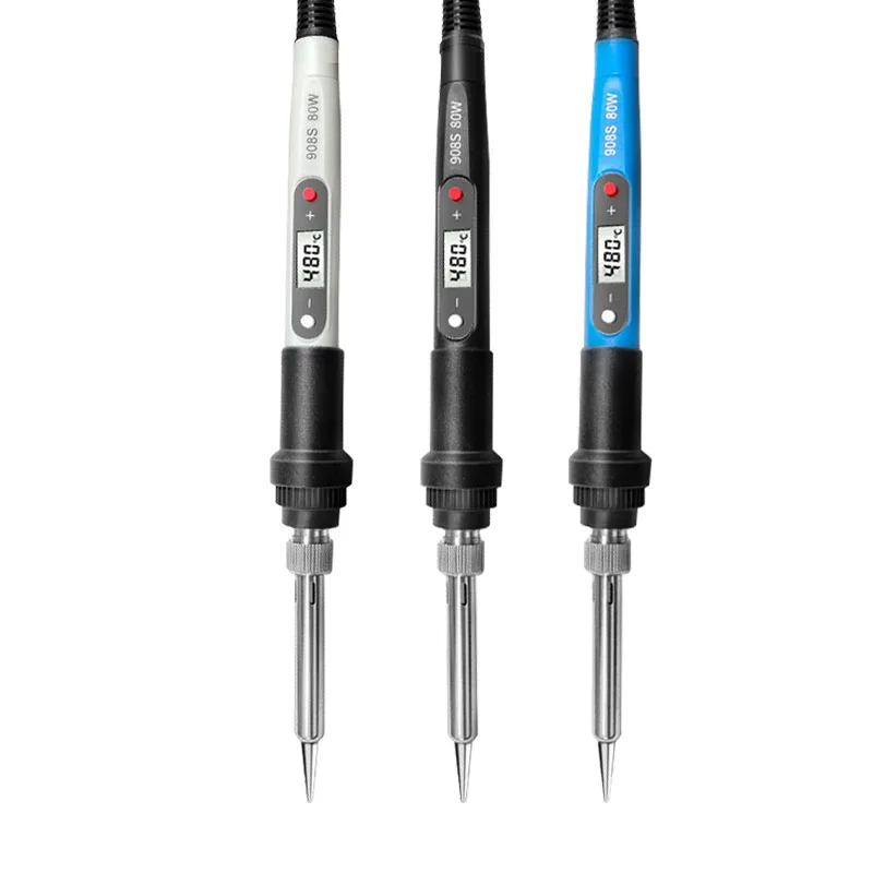 Heat Proof Rubber Handle 80w LCD Professional Soldering Iron 110V/220V Adjustable Temperature Soldering Iron