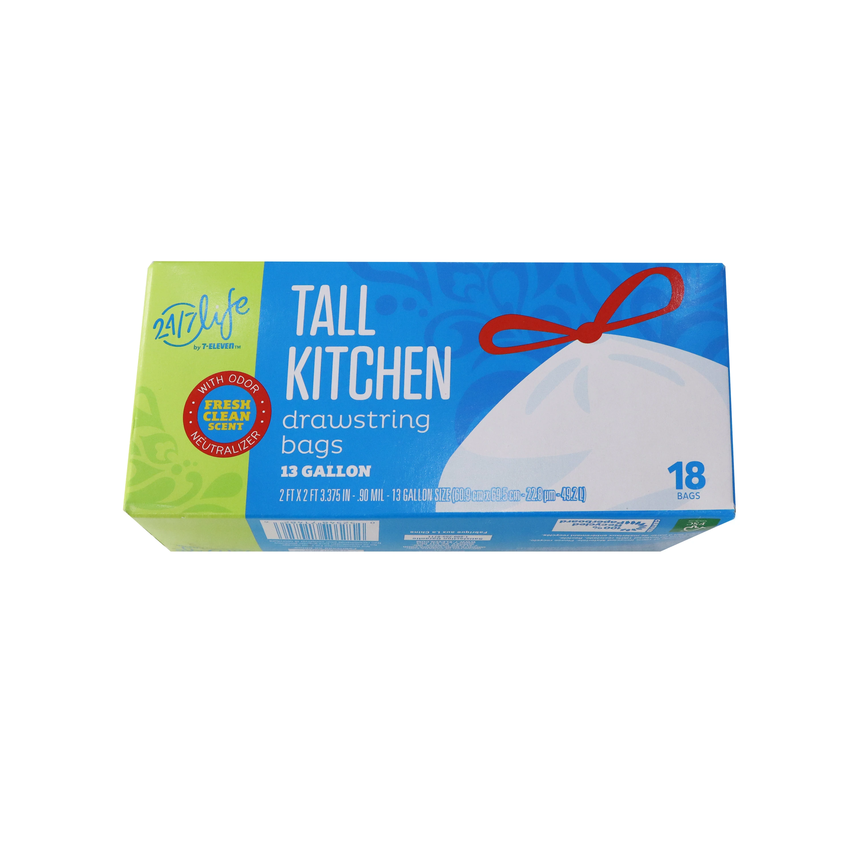 Bags Tie String Garbage Bag with Drawstring Rope Garbage Bags Printed Interleaf Shanghai and Cambodia Factory Both Can Export