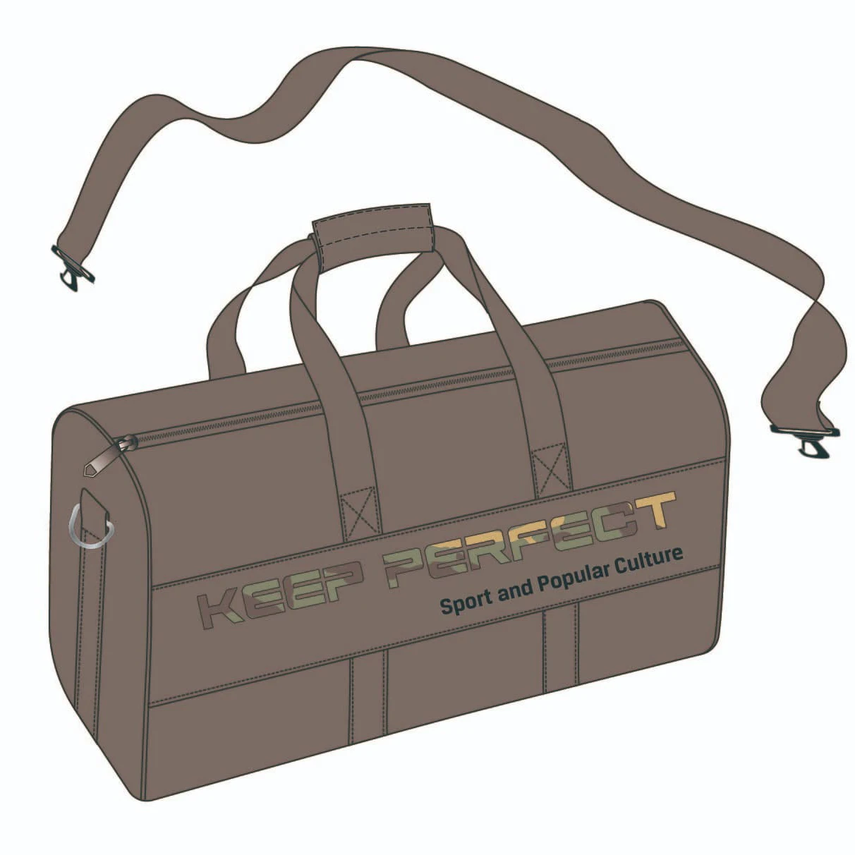 Factory Handmade Large Capacity Waterproof Sport Gym Travel Duffel Bag With Shoe Compartment