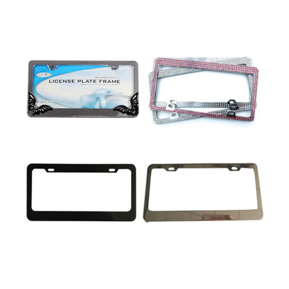 Factory Wholesale Metal Car Number License Plate Frame Invisible Car Number Plates For Auto Decoration