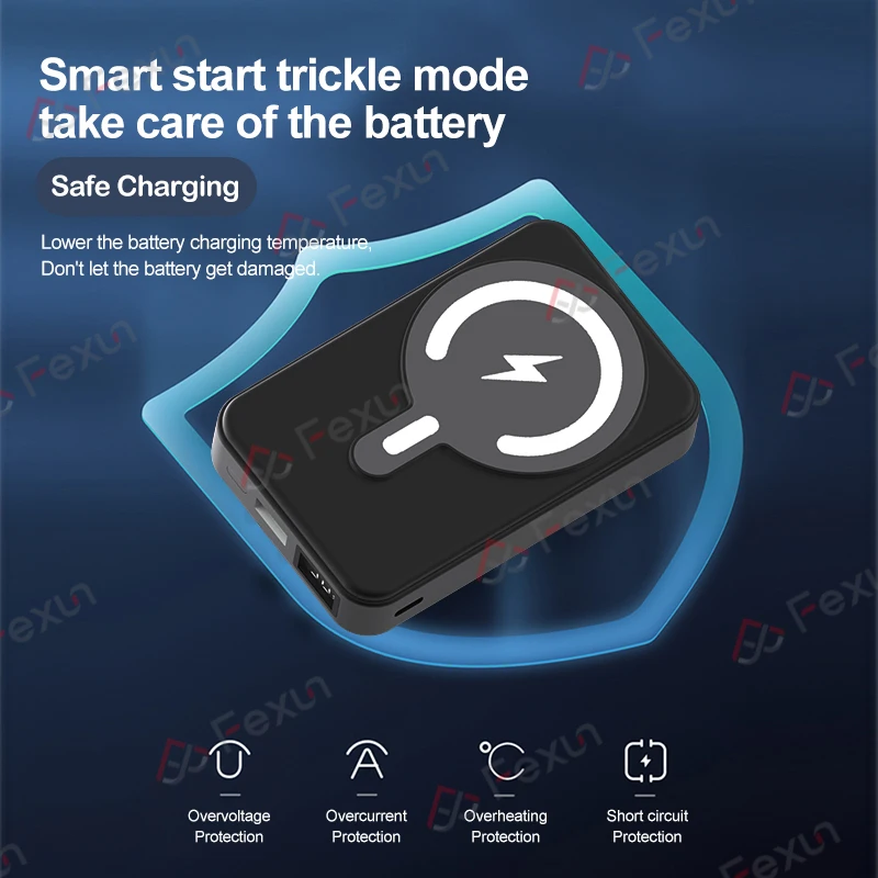 Innovation Trend 2022 Mini Slim Portable Charger 5000mah Magnetic Wireless Charging Power Bank For Batterie Externe Pover Bank