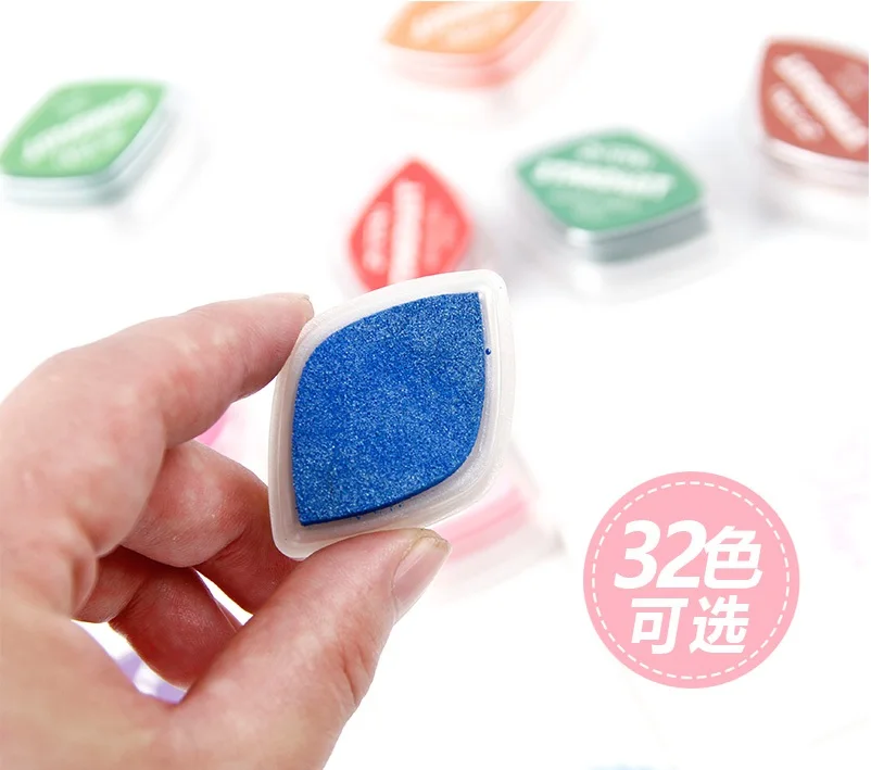 top selling cat eye shaped fast-drying acrylic ink pad with 32 excellent colours