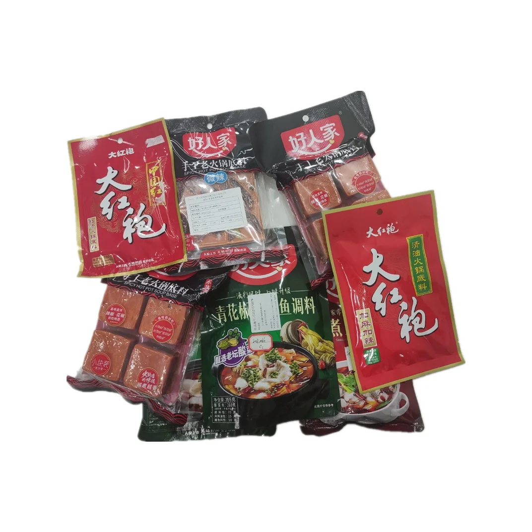 Flavorful handmade traditional hot pot base Chinese Factory Sale hot pot spicy flavor  in large stock