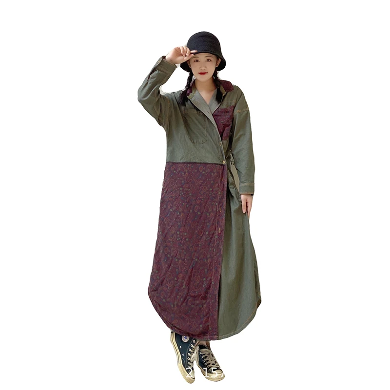 2021 autumn new Korean design sexy small retro stitching long sleeve striped shirt female shirt korean dress