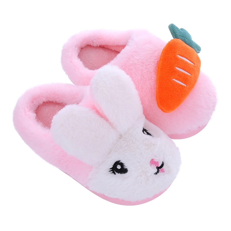 Latest Cute Sandalia Infantil Plush Upper TPR Sole House Shoes Slippers Kids Boys Indoor Slippers Baby Sandals & Slippers