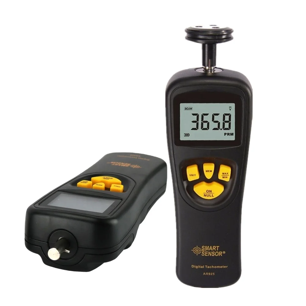 AR925 Digital Tachometer Contact Motor Tachometer RPM Meter digital Tach speedometer 0.5~19999RPM Smart Sensor AR925