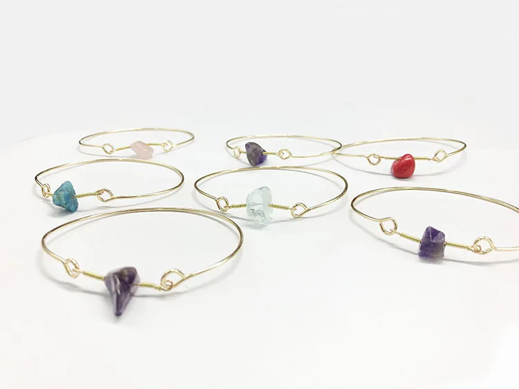 Пляжный браслет Zooying из необработанного хрустального кварца природный исцеляющий стекла в стиле