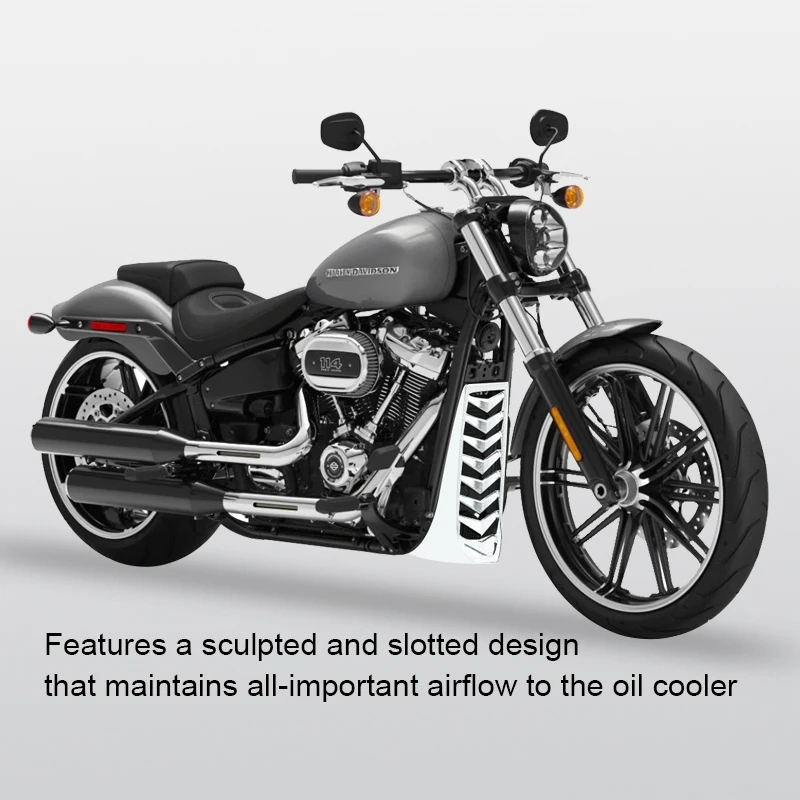 Chin Spoiler Black Precision Chin Spoiler frame cover kit for Harley Softail Milwaukeeair dam chin fairing frame cover kit