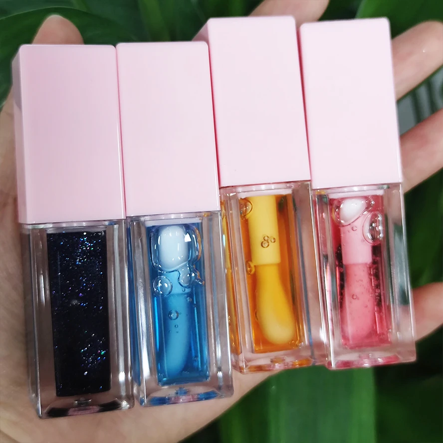 Pigment Clear Plump Fruit Lipgloss Private Label Plumping Glitter Shimmer Gloss Plump Lip Oil