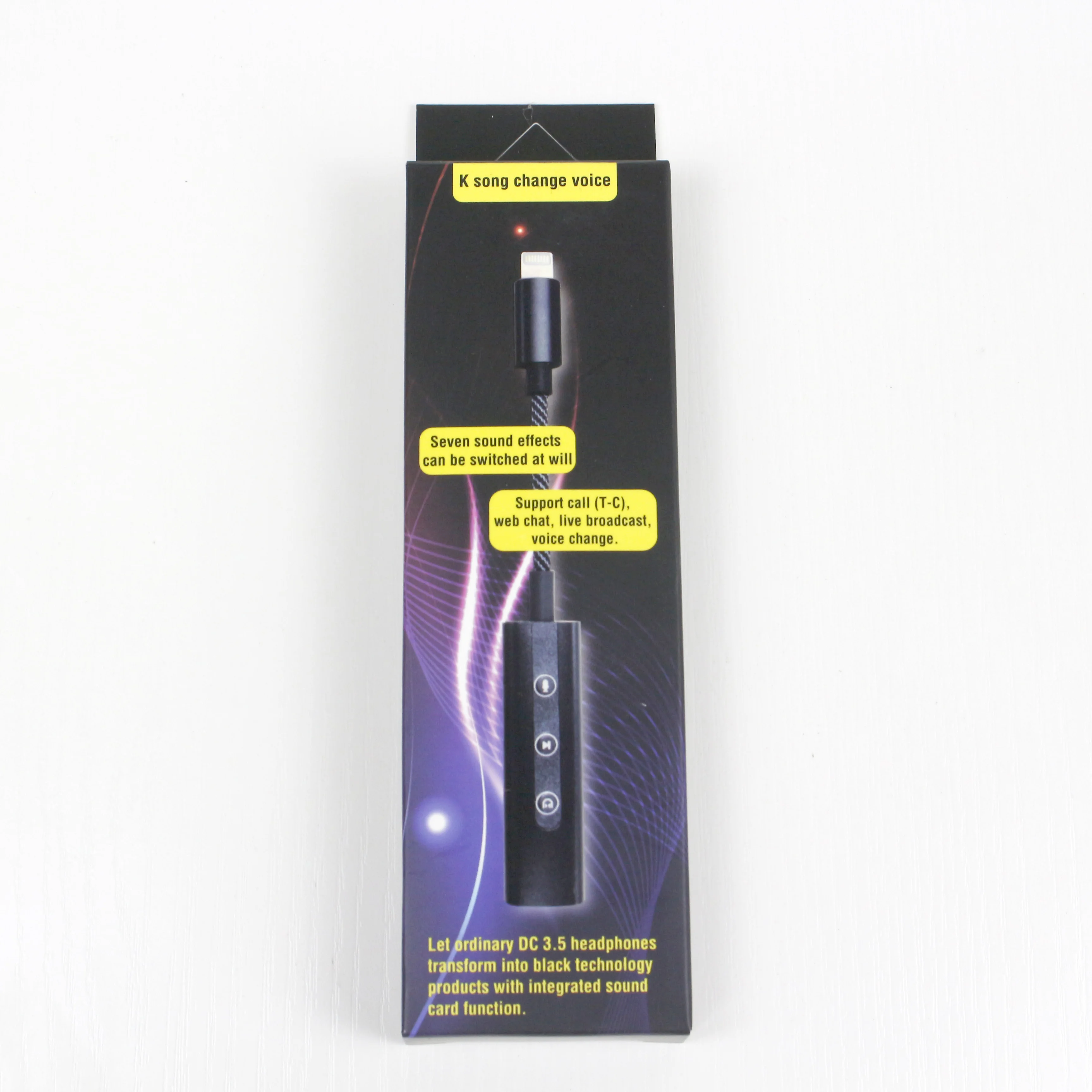 K song change voice seven sound effects can be switched at will 3.5 mm portable mobile karaoke for iphone lightning