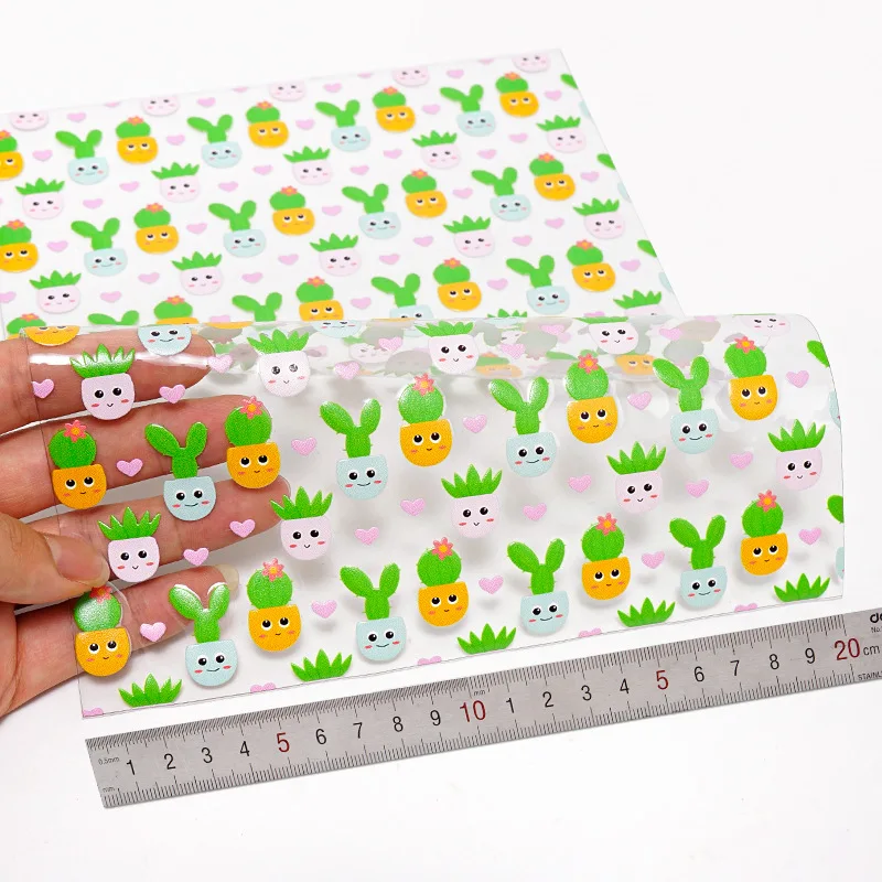 30CM*120CM New Design Fruit Mermaid Animals Pattern Waterproof Leather Fabric For Bag Shoes Making