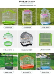 Best sale large metal bird parrots canary cage with Iron Wire and Removable tray bird carrier macaw parrot cage