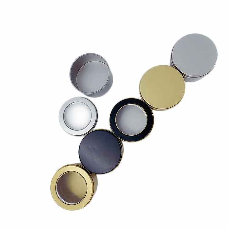 65*40mm jars with lids wholesale 	frosted black empty cosmetic face cream body butter food cookie spices candle jars