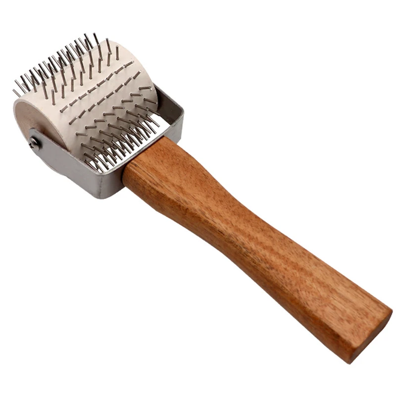 Honey Extractor Beekeeping Tool Plastic Uncapping Needle Roller Wooden Handle Uncapper for Beekeeper Comb Tool