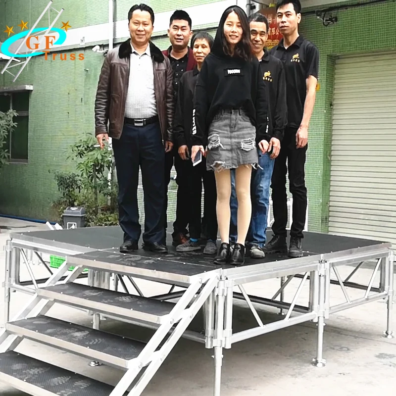 1.22M*2.44M portable Aluminum Stage Platform With Different Height