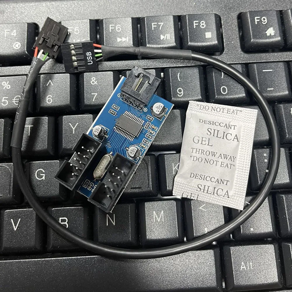 9pin USB Header мужской от 1 до 2 женщин расширение Splitter кабель HUB адаптер