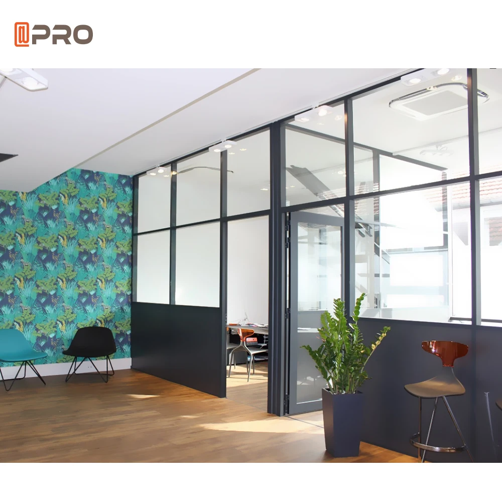 APRO 2024  Modern full height office partition Lowe 12mm glass office acoustic partition clear office partitions