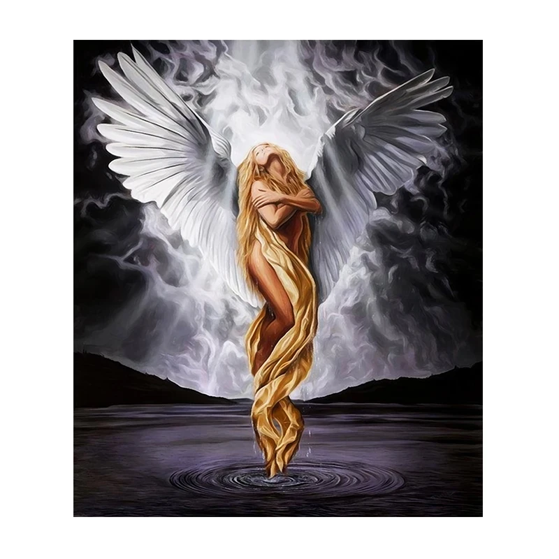 Angel Our Lady DIY 5D Diamond Painting by Number Kits Painting Cross Stitch Full Drill Crystal Rhinestone Embroidery Pictures
