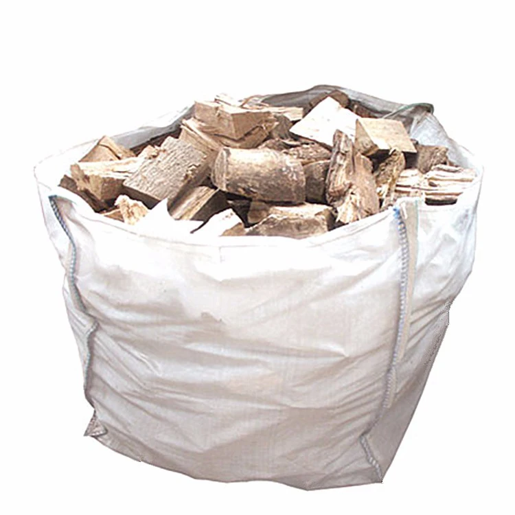 EGP Factory Firewood Super Sack FIBC 1000-2000kg Bulk Jumbo Bag u-panel Breathable Firewood Can Loading Flat Bottom Discharge