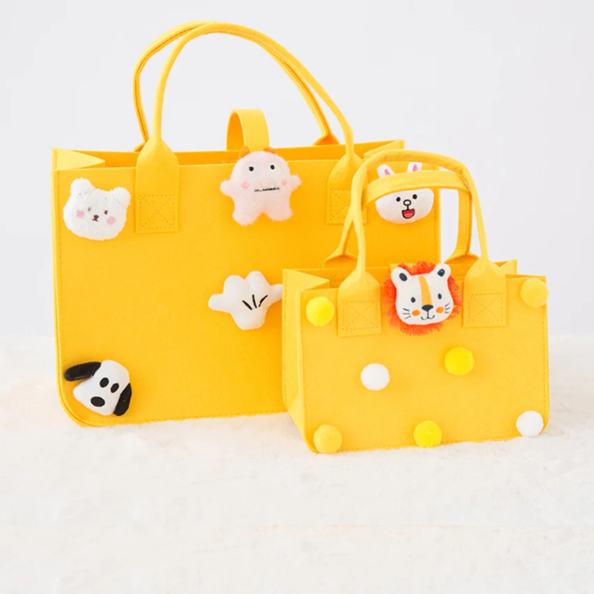 Bsci Factory Wholesale Custom Eco Promotional Custom Fashion Ladies Hand Bags Handbag Felt Carry Shopping Bag Gift Tote