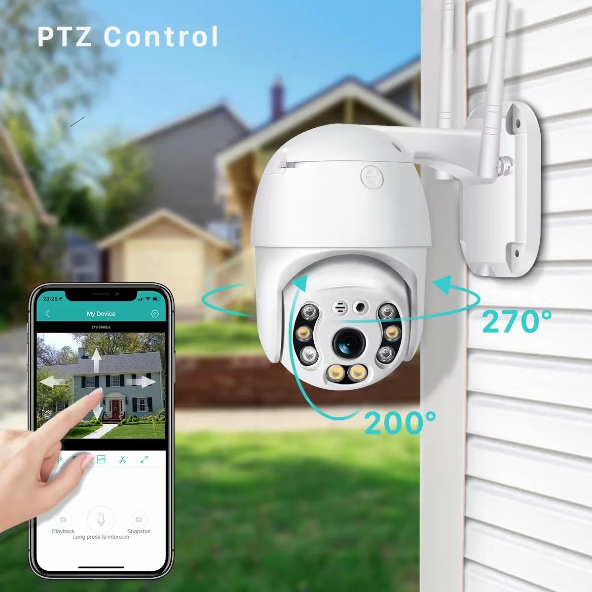 Camara De Seguridad Exterior Wifi Security Camera Outdoor 1080P Motion Detection, auto Tracking,Two Way Talk