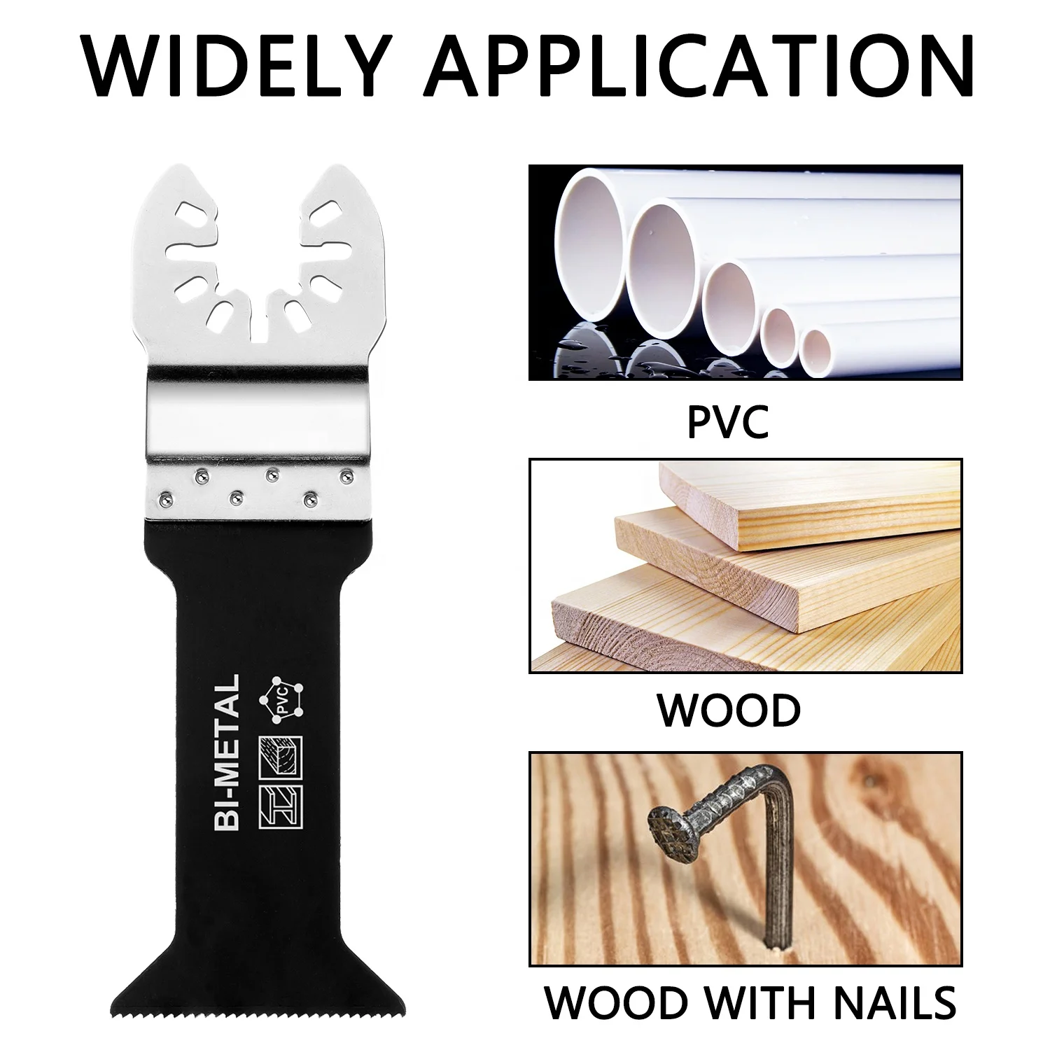 Multi Tool Blade Long Wood Metal Professional Bi-Metal Oscillating Multi Tool Blade For Cutting Wood with Nails Quick Change