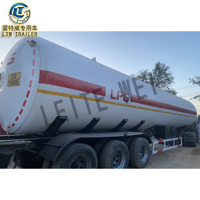3 axle used Lpg Tanker 25000 kgs new Lpg Tanker Trailer Truck 36 liters Lpg Gas Tank semi Trailer for sale